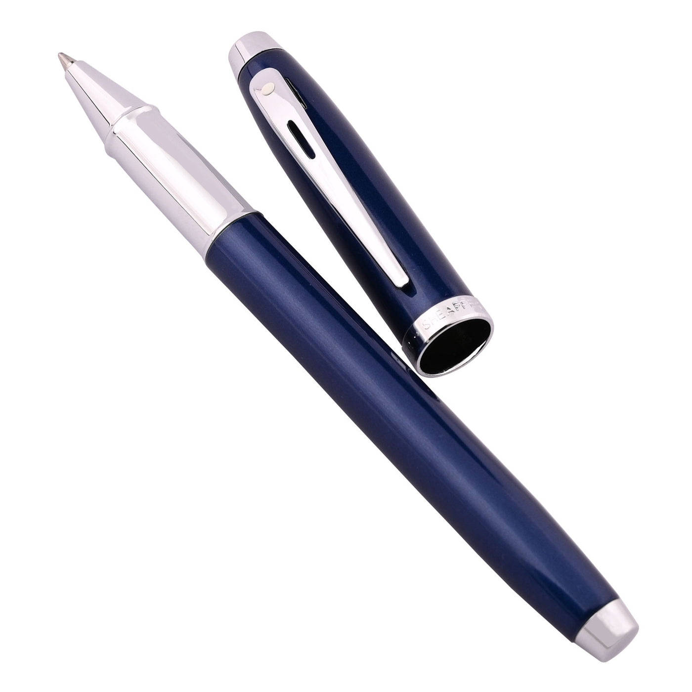 Sheaffer 100 Roller Ball Pen - Glossy Blue CT 3