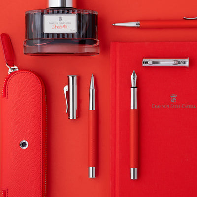 Graf Von Faber-Castell Guilloche Ball Pen - India Red