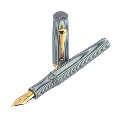 Magna Carta Libertatum Crown Fountain Pen - Grey White GT