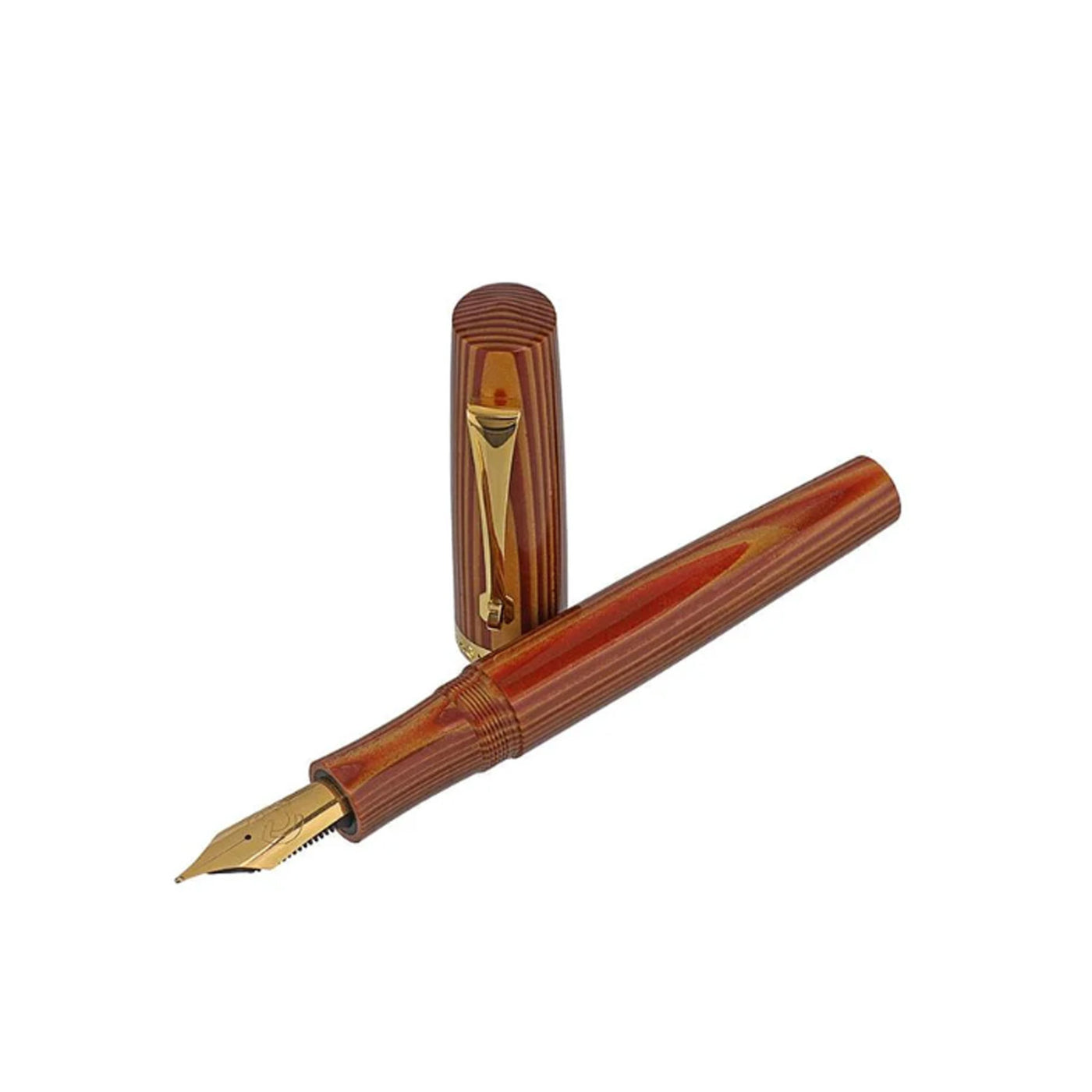 Magna Carta Libertatum Crown Fountain Pen - Red Gold GT