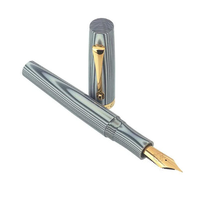 Magna Carta Libertatum Crown Fountain Pen - Grey White GT