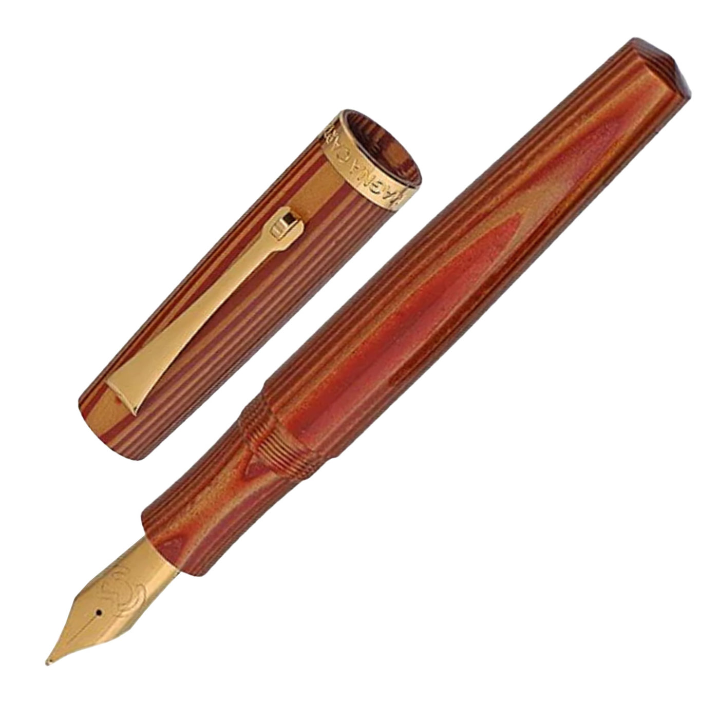 Magna Carta Libertatum Crown Fountain Pen - Red Gold GT