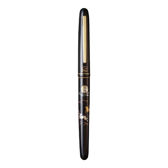 Wancher x Kuretake Kindai Maki-e Usagi Fountain Pen - Black GT
