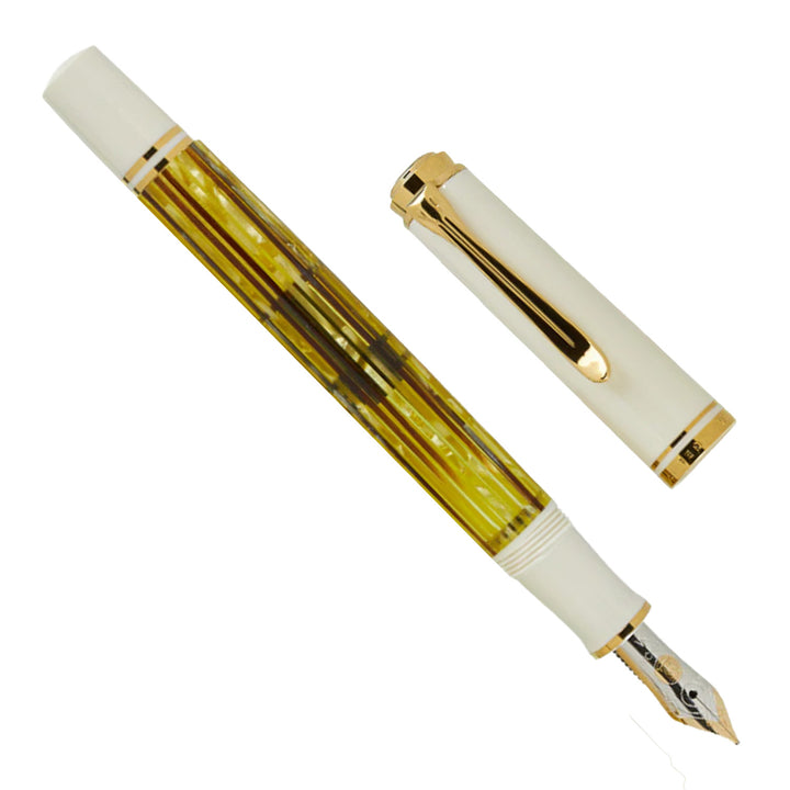 Pelikan 400 万年筆 金メッキ装飾 Pelikan M400 Tortoiseshell White Fountain Pen | Shop Online