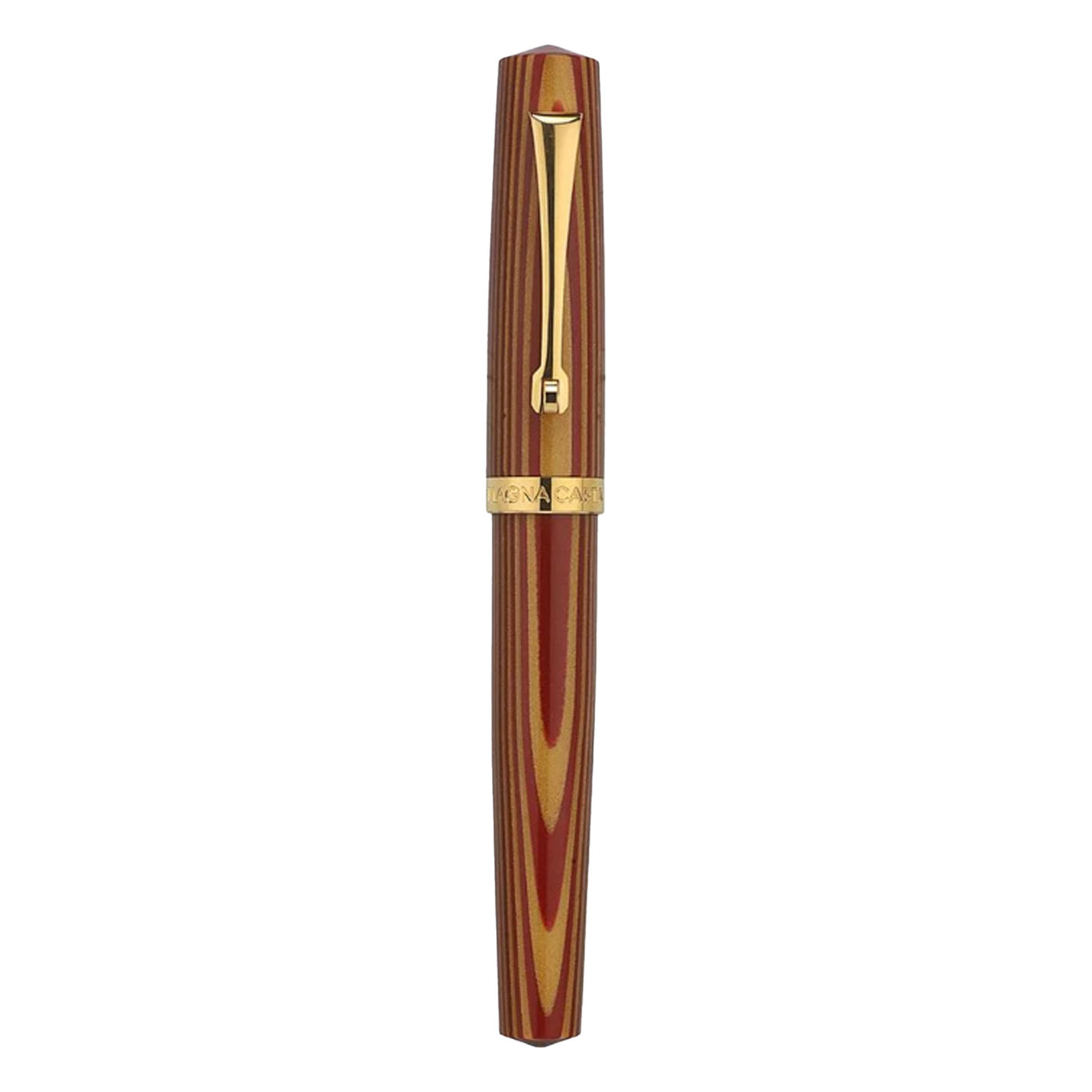 Magna Carta Libertatum Crown Fountain Pen - Red Gold GT