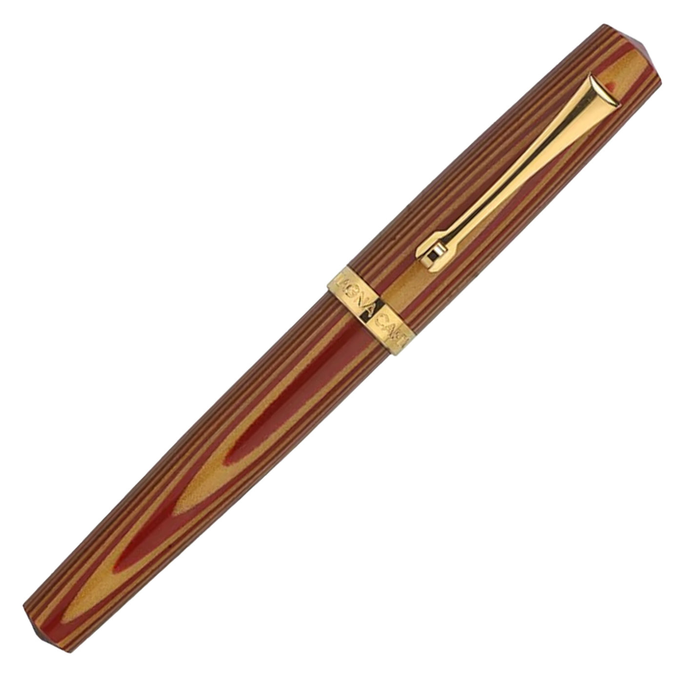 Magna Carta Libertatum Crown Fountain Pen - Red Gold GT