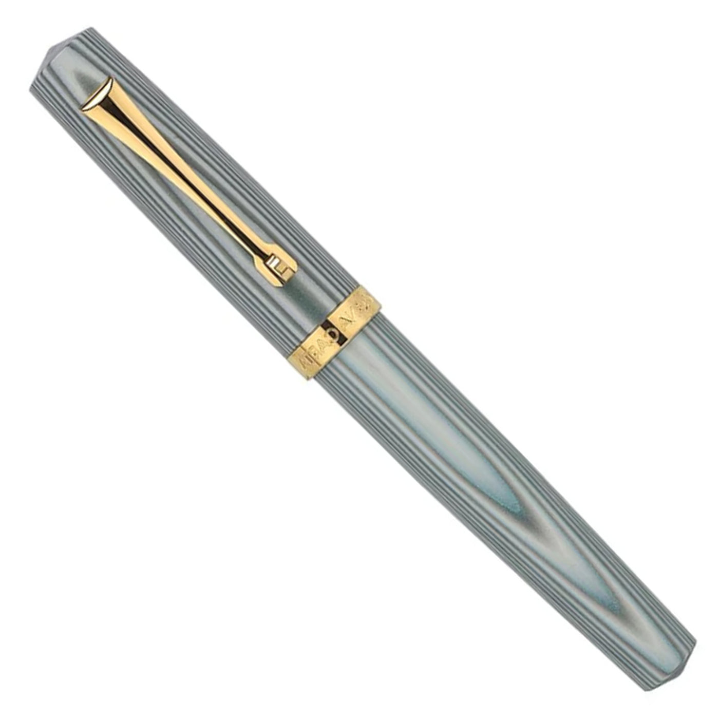 Magna Carta Libertatum Crown Fountain Pen - Grey White GT