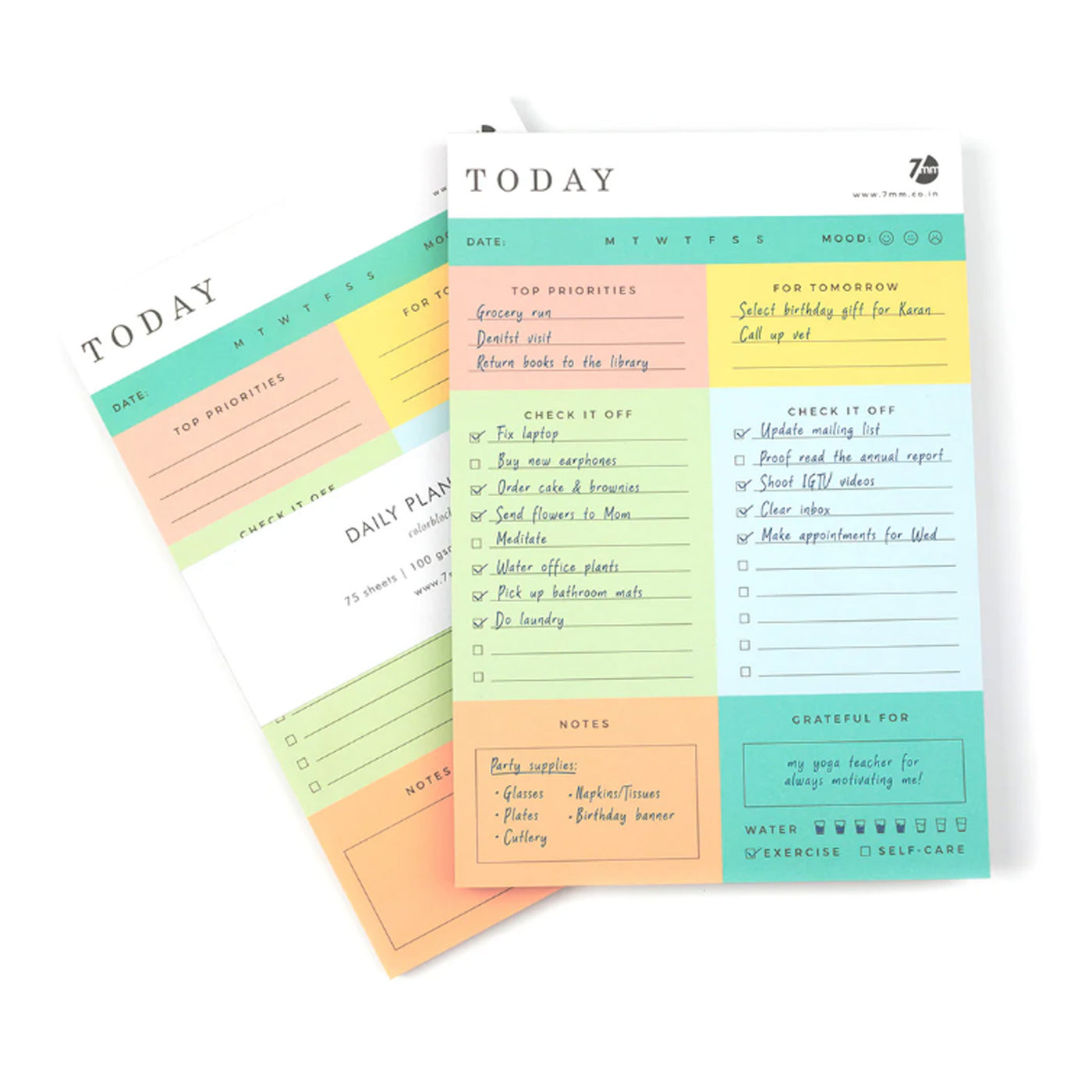 7mm Daily Colorblock Notepad - A5 3