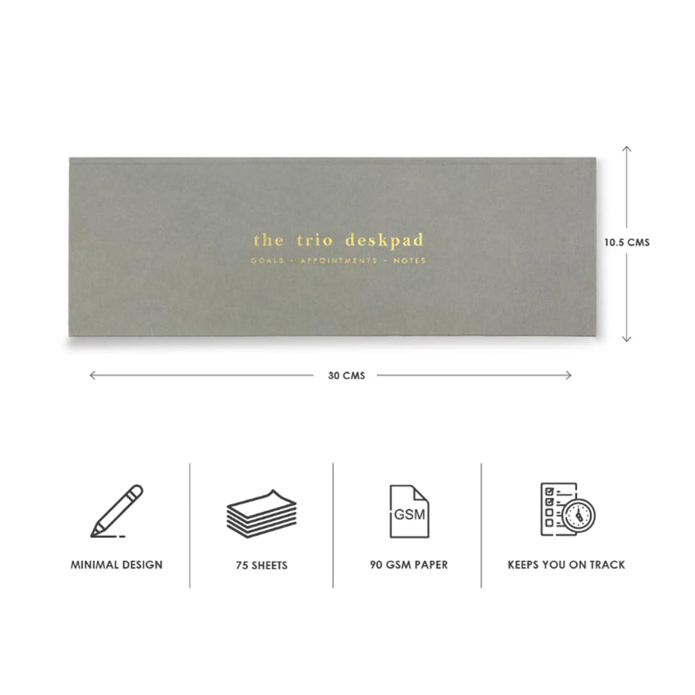 7mm Trio Deskpad - Grey 1