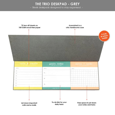 7mm Trio Deskpad - Grey 3