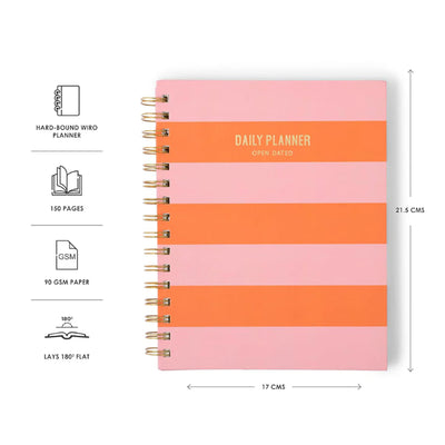 7mm Undated Daily Planner - Blush & Bloom 1