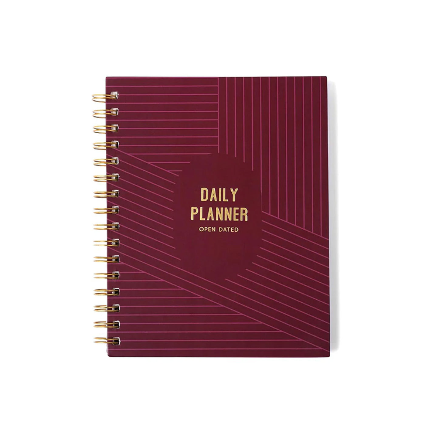 7mm Undated Daily Planner - Burgundy Boss 7