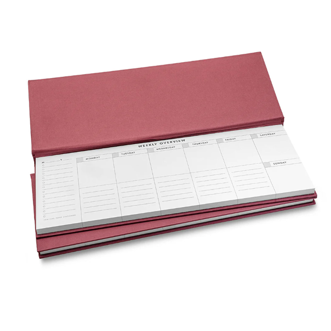 7mm Undated Weekly Planner - Burgundy 5