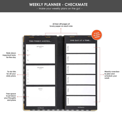 7mm Undated Weekly Planner - Checkmate 2