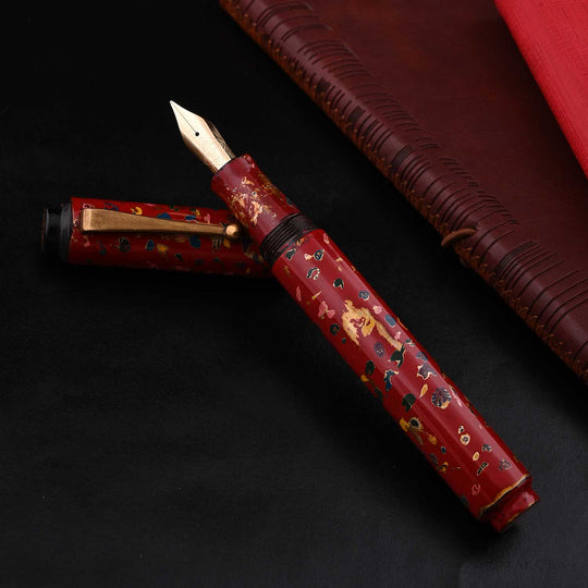 AP Magical Nuri Limited Edition Fountain Pen, Red - 18K Gold Nib