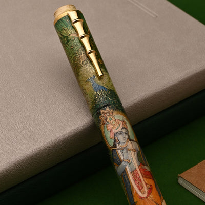 AP Limited Editions - The Writer Russian Lacquer Art Fountain Pen - The Young Krishna 9