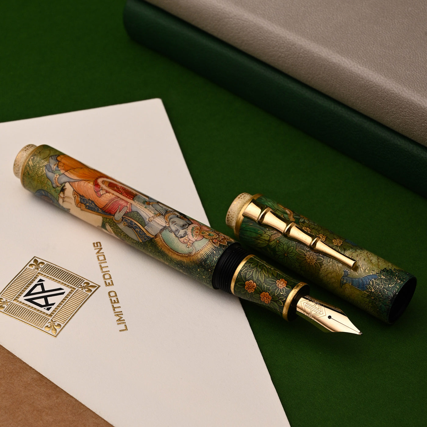 AP Limited Editions - The Writer Russian Lacquer Art Fountain Pen - The Young Krishna 5