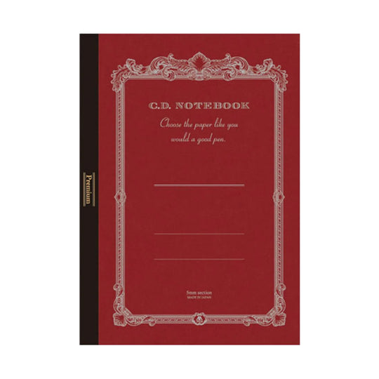 Apica Premium CD Notebook - Red - A4 - Squared