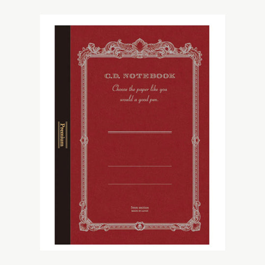 Apica Premium CD Notebook - Red - A5 - Squared