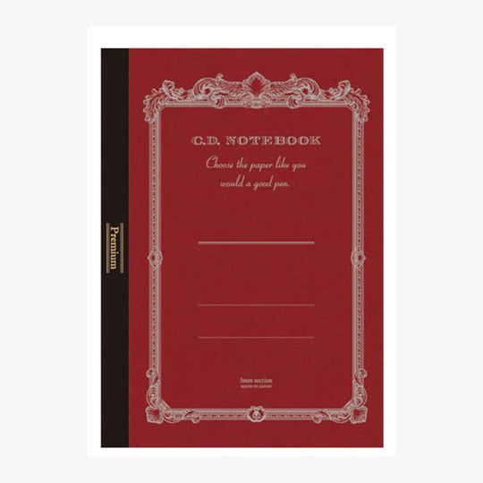 Apica Premium CD Notebook - Red - B5 - Squared