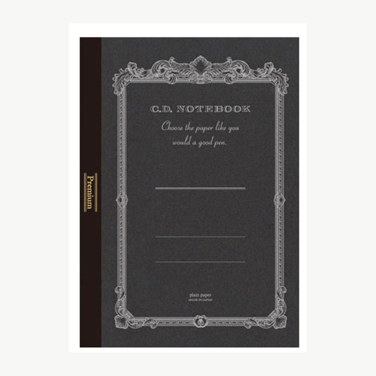Apica Premium CD Notebook One - Black - Semi B5 - Plain