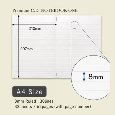 Apica Premium CD Notebook One - Blue - A4 - Ruled 3