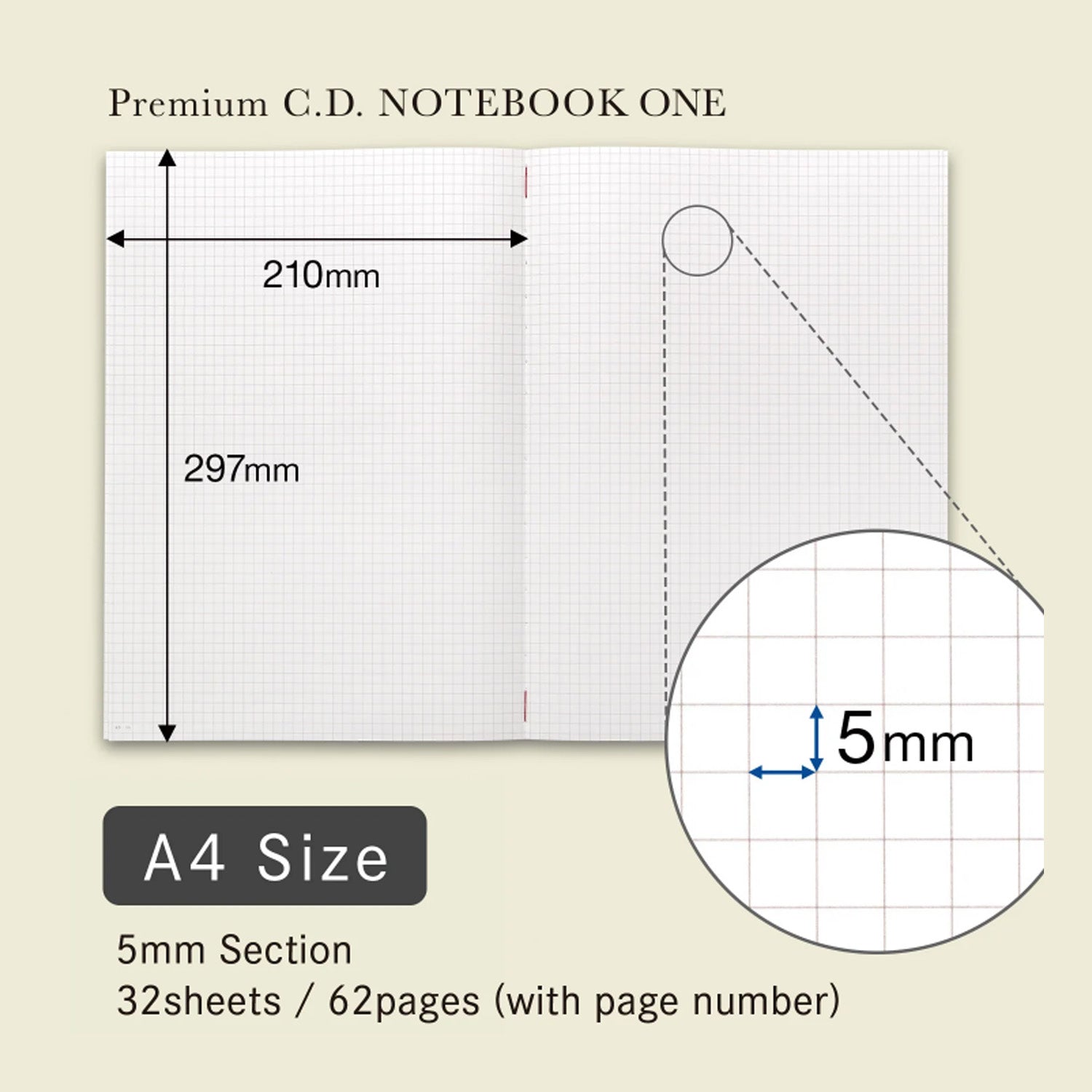 Scqar Ruled Notebiook Buy Apica Premium CD One Red Square Ruled Notebook | Apica Japan | Makoba