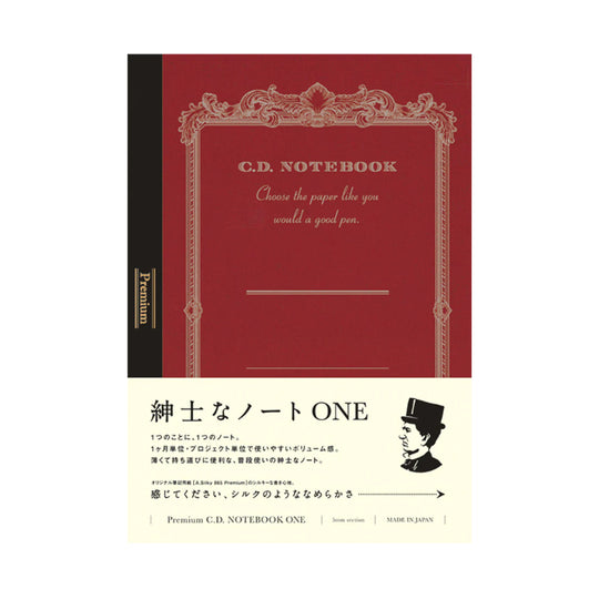 Apica Premium CD One Notebook - Red - A5 - Squared