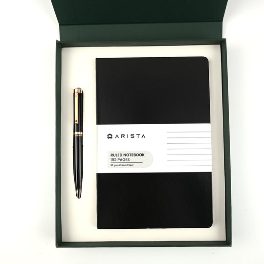 Arista Gift Set - Switch Black GT Ball Pen with A5 Notebook