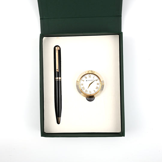 Arista Gift Set - Switch Black GT Ball Pen with Table Clock