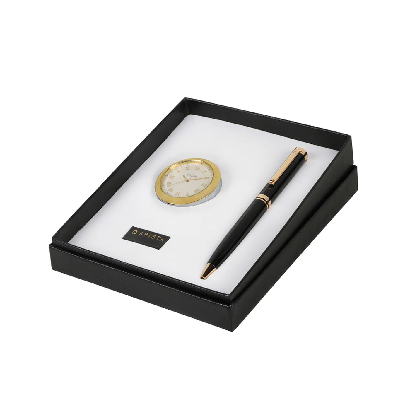 Arista Gift Set - Switch Black GT Ball Pen with Table Clock 1