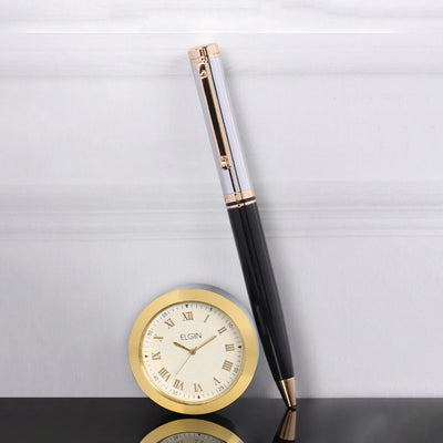 Arista Gift Set - Switch Black & Chrome GT Ball Pen with Table Clock 2