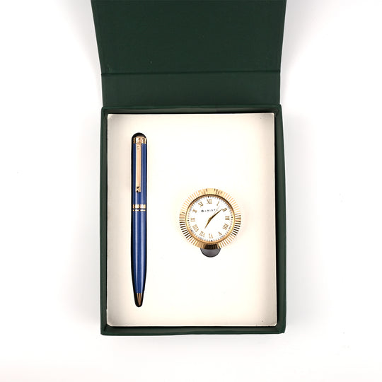 Arista Gift Set - Switch Blue GT Ball Pen with Table Clock