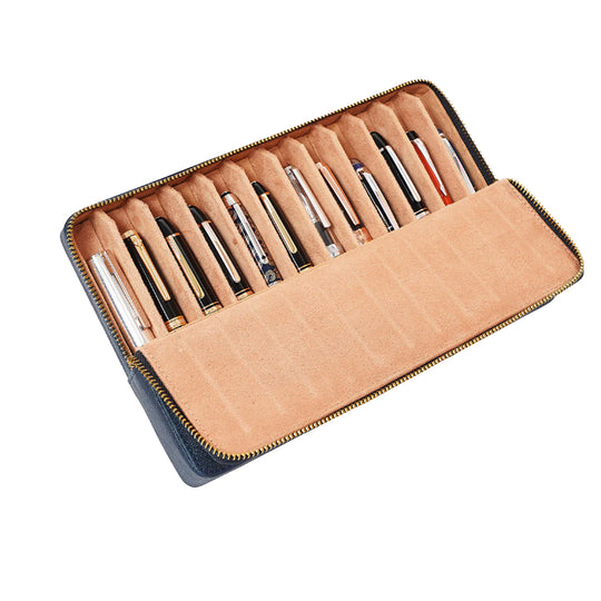 Arista Leatherite 12 Pen Holder - Blue