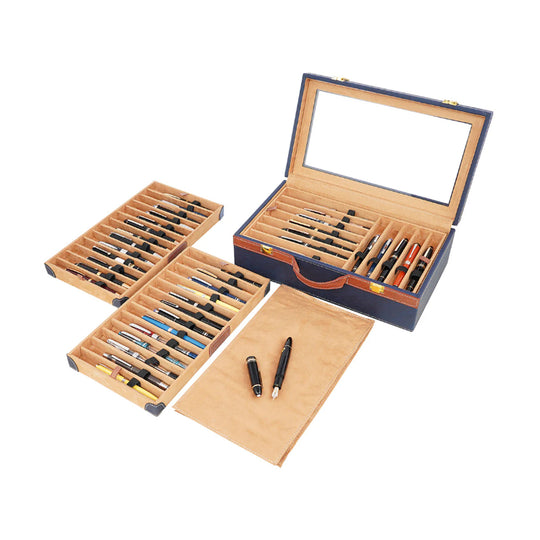 Arista Leatherite 38 Pen Holder - Blue