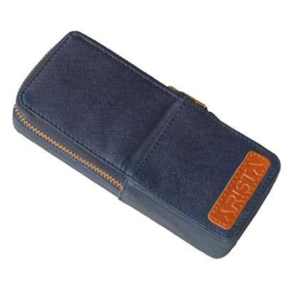 Arista Leatherite 3 Pen Holder - Blue