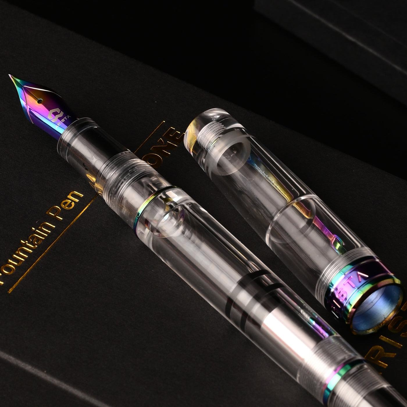 Arista One Fountain Pen - Clear Rainbow 11