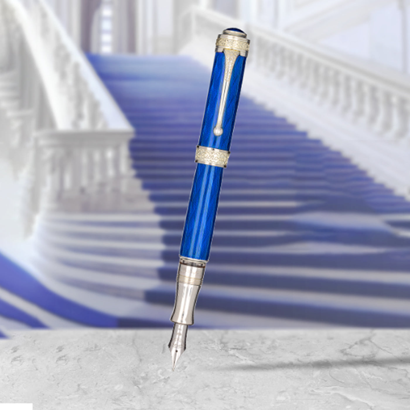 Aurora 100th Anniversary Duca Limited Edition Fountain Pen - Blue 6