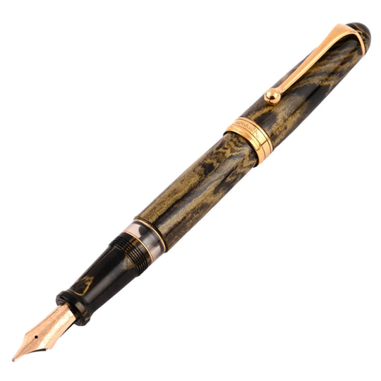 Aurora 88 Ebonite Fountain Pen - Marbled Yellow GT (Limited Edition)