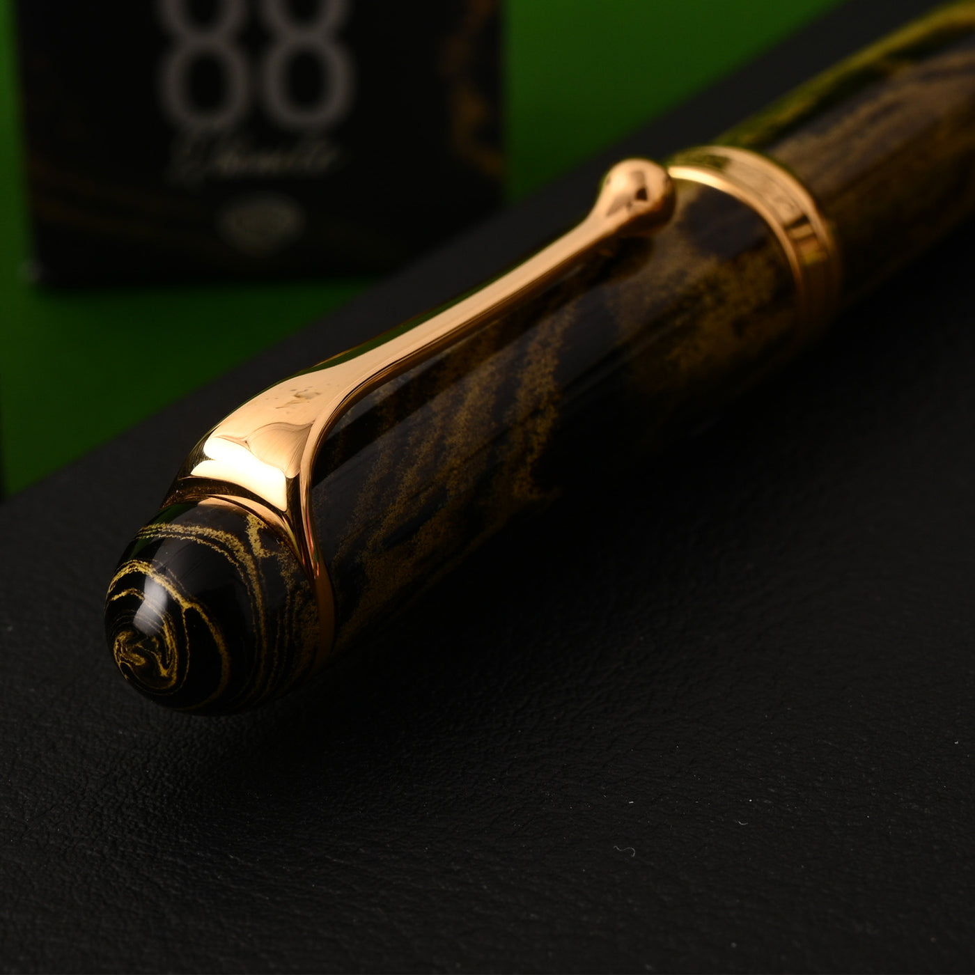 Aurora 88 Ebonite Fountain Pen - Marbled Yellow GT (Limited Edition) 10