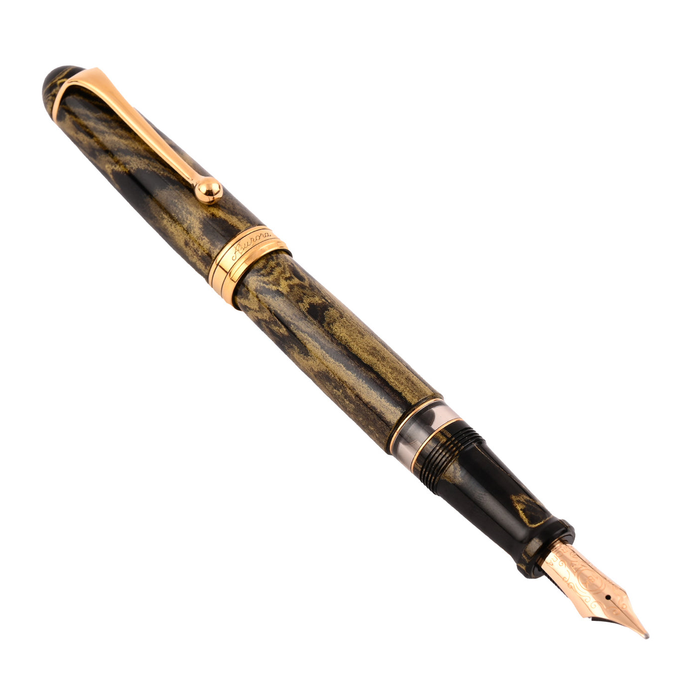 Aurora 88 Ebonite Fountain Pen - Marbled Yellow GT (Limited Edition) 5
