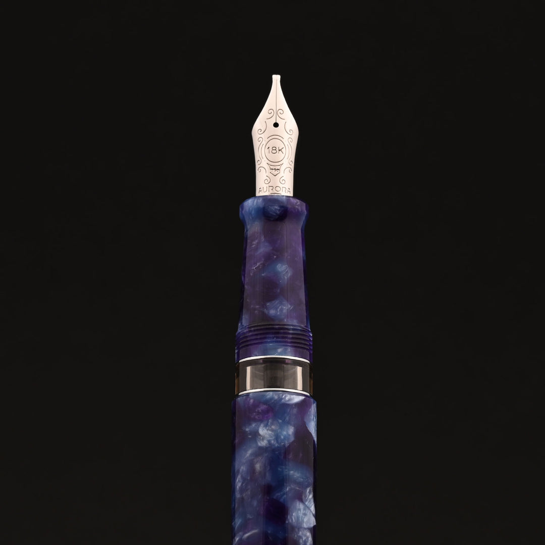 Aurora Ipsilon Füllfederhalter 'Satin Blue' – Extra Feine Spitze, Elegantes Design, Importware
