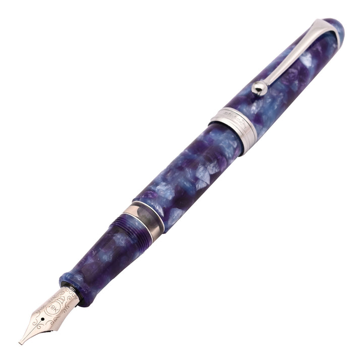 Aurora Ipsilon Füllfederhalter 'Satin Blue' – Extra Feine Spitze, Elegantes Design, Importware