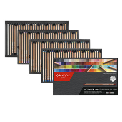 Caran d'Ache Luminance 6901 - Box of 100 Colour Pencils + 2 Blender 1