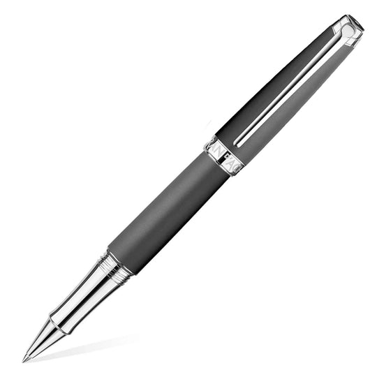 Caran D' Ache Leman Roller Ball Pen, Black / Chrome Trim