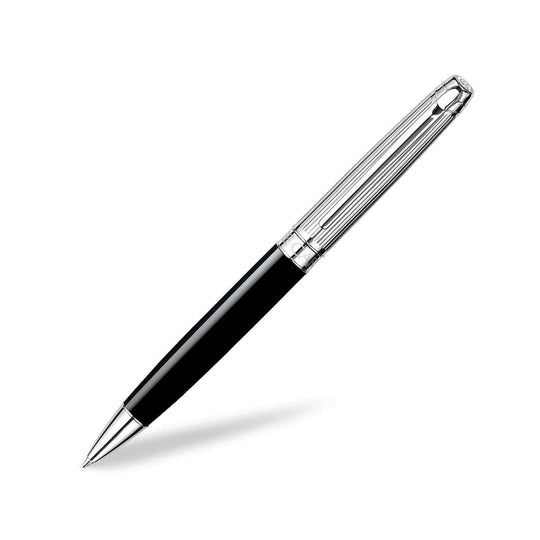 Caran D' Ache Leman Thick Ball Pen, Black / Chrome Trim