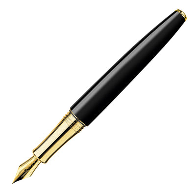 Caran d'Ache Leman Fountain Pen - Ebony Black GT