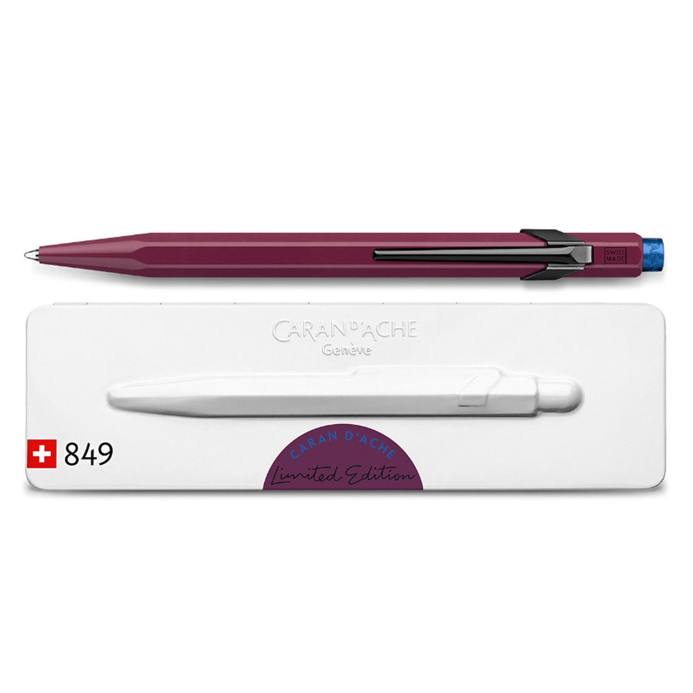 Caran d'Ache 849 Claim Your Style Ball Pen - Burgundy (Limited Edition) 2