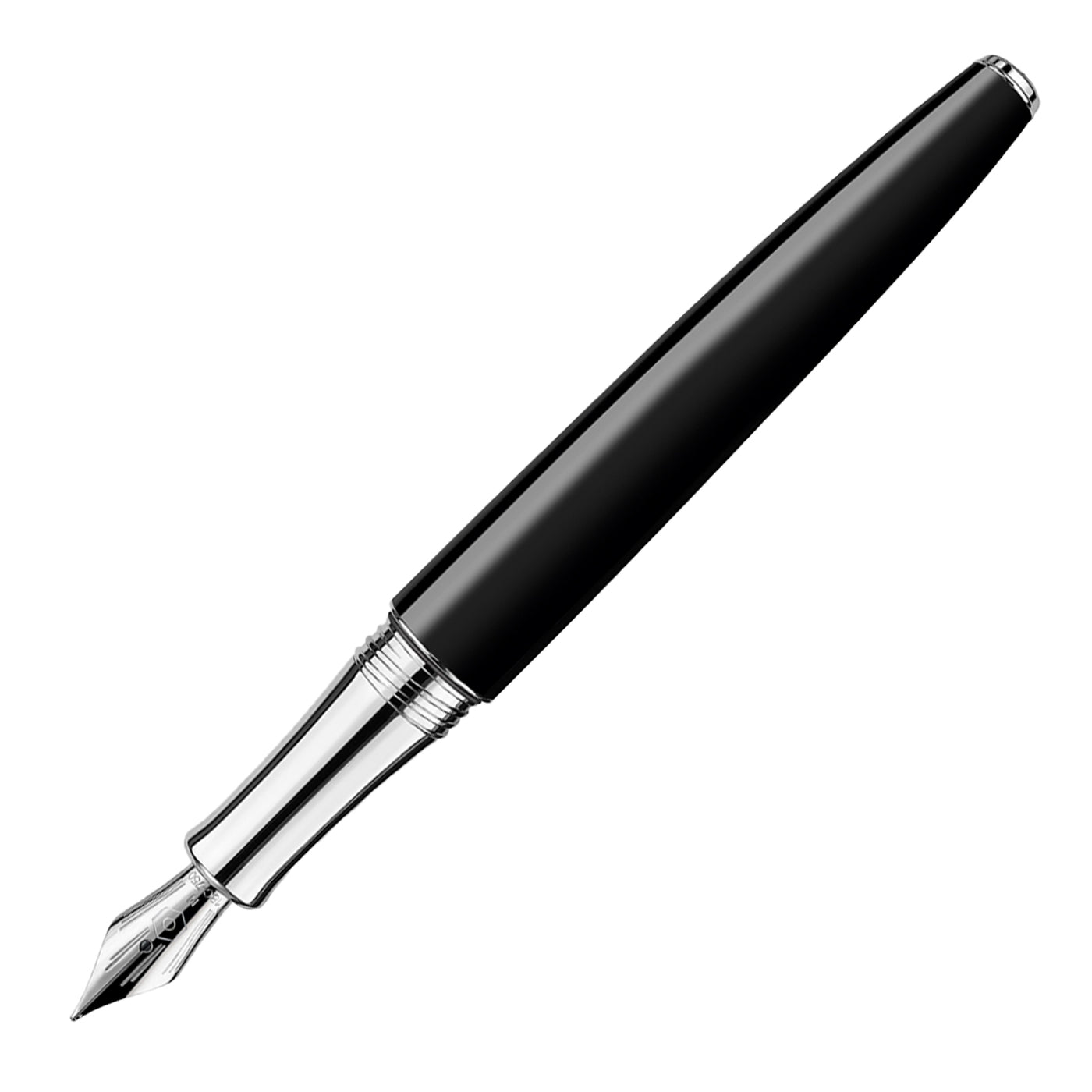 Caran d'Ache Leman Fountain Pen - Ebony Black CT