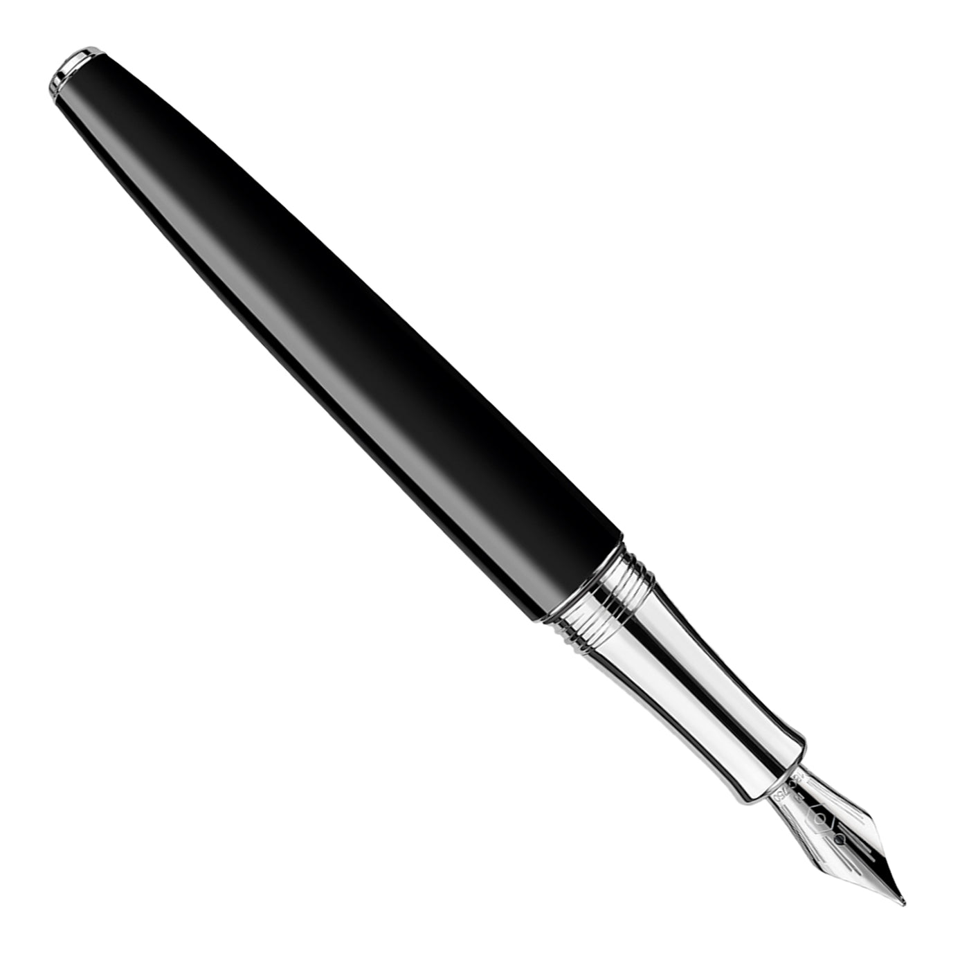 Caran d'Ache Leman Fountain Pen - Ebony Black CT